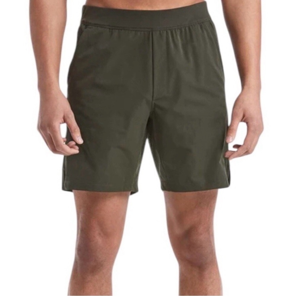 Public Rec Flex Shorts Men's 42 Dark Olive Athletic 5” Inseam Drawstring - Picture 11 of 11